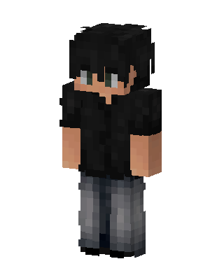 Shadow Hoodie Boy skin, 3D preview
