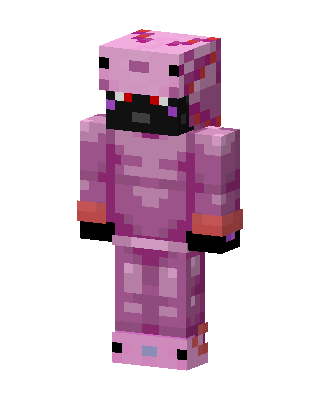 Pink Axolotl Enderman Minecraft skin