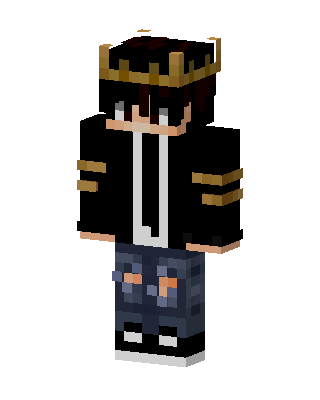 Crowned Hoodie Boy skin, 3D preview