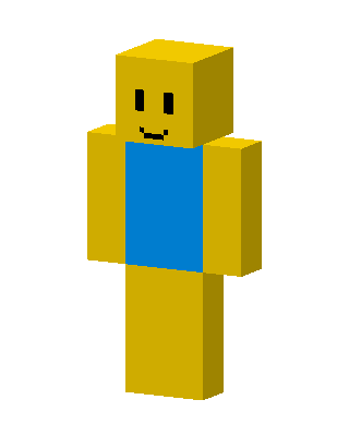 Roblox Noob skin, 3D preview