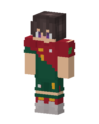 Green Holiday Boy skin, 3D preview