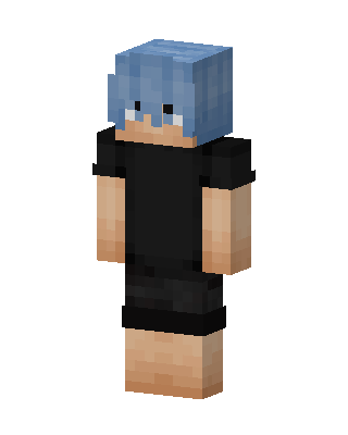 Blue Hair Boy skin, 3D preview