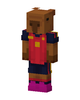 Brown Athlete Boy skin, 3D preview