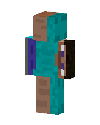 Half Steve skin, 3D preview