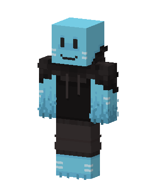 Blue Hoodie Blob skin, 3D preview