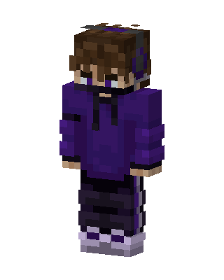 Purple Hoodie Gamer Minecraft skin