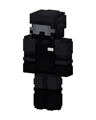 Black Masked Villain Boy skin, 3D preview