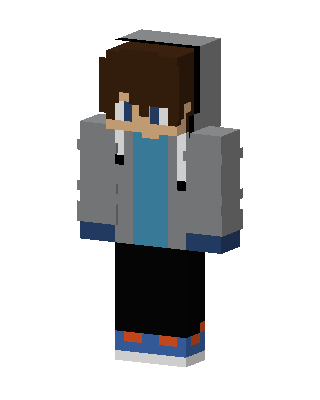 Headphone Hoodie Boy skin, 3D preview
