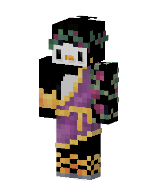 Penguin Empress skin, 3D preview