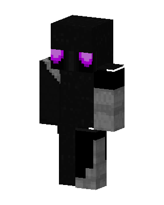 Black Glowing Villain Boy skin, 3D preview