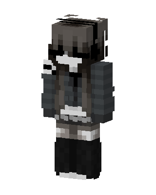 Gloomy Headphones Girl skin, 3D preview