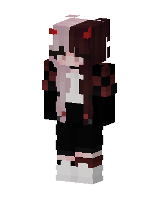 Demon Split Girl skin, 3D preview
