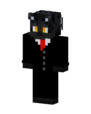 Suited Black Cat skin, 3D preview