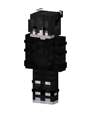 Shadow Hoodie Boy skin, 3D preview