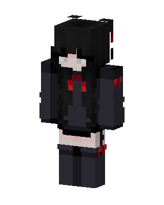 Gothic Bow Girl skin, 3D preview