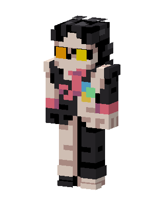 Black Anime Girl skin, 3D preview