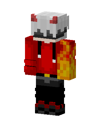 Flame Demon Hoodie skin, 3D preview