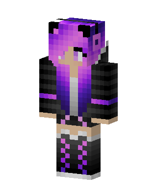 Purple E-Girl skin, 3D preview