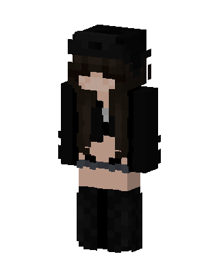 Dark Beanie Girl skin, 3D preview