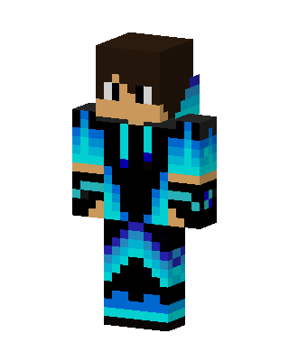 Blue Flame Hoodie Minecraft skin