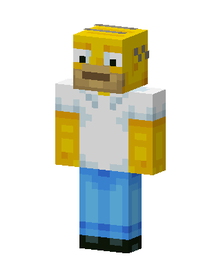 Homer Simpson skin, 3D preview
