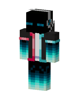 Teal E-Girl skin, 3D preview