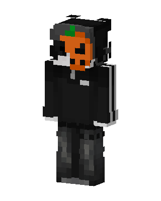Pumpkin Hoodie skin, 3D preview