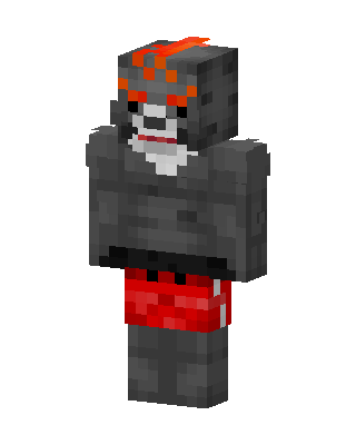Gray Villain Boy skin, 3D preview