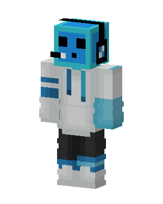 Blue Slime Gamer skin, 3D preview
