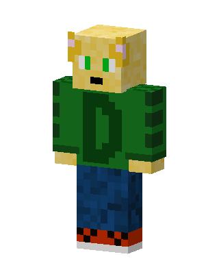 Green D Cat skin, 3D preview