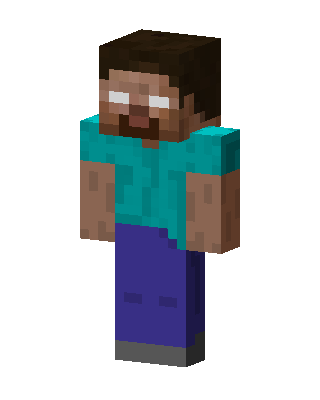 Herobrine skin, 3D preview