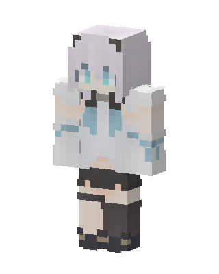 Frost Cat Girl skin, 3D preview