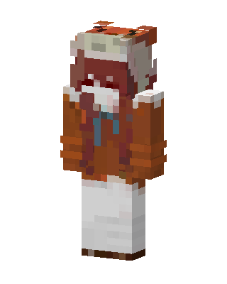 Fox Hood Girl skin, 3D preview