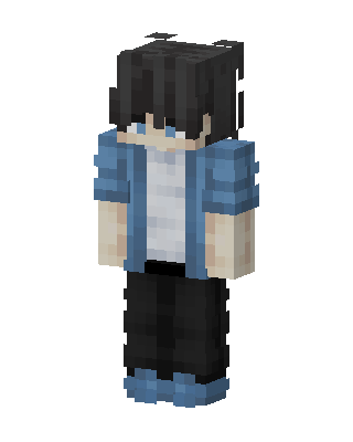 Blue Jacket Boy skin, 3D preview