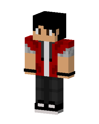 Red Jacket Boy skin, 3D preview