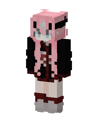 Pink Gothic Girl skin, 3D preview