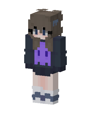 Gray Anime Girl skin, 3D preview
