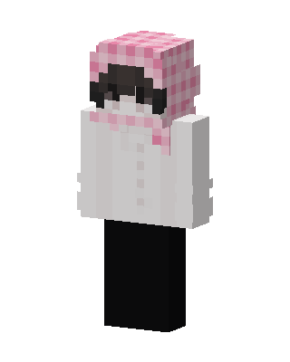 Pink Gingham Bandana skin, 3D preview