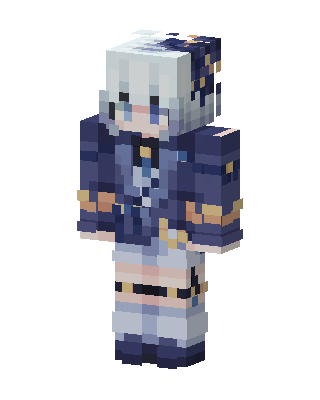Starry Navy Girl Minecraft cute skin