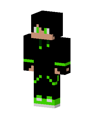 Neon Green Hoodie skin, 3D preview