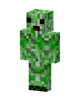 Green Creeper skin, 3D preview