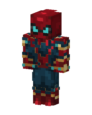 Red Masked Hero Boy skin, 3D preview