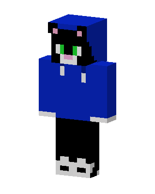 Black Cat Hoodie skin, 3D preview