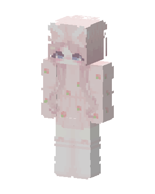 Strawberry Bunny skin, 3D preview