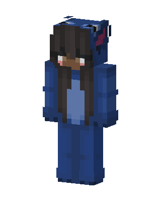 Blue Player Girl skin, 3D preview