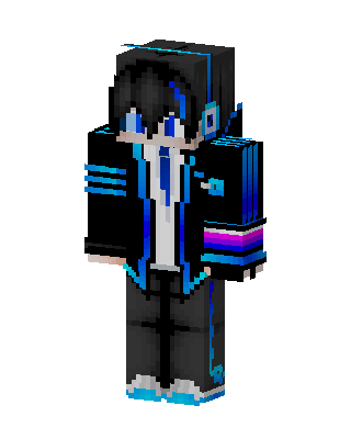 Neon Techwear Boy skin, 3D preview