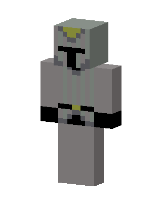 Gray Masked Mob skin, 3D preview