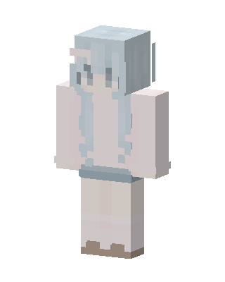 White Mob Girl skin, 3D preview