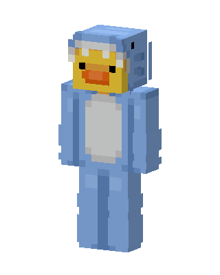 Shark Duck Onesie skin, 3D preview