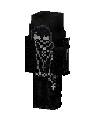Black Hooded Villain Boy Minecraft skin